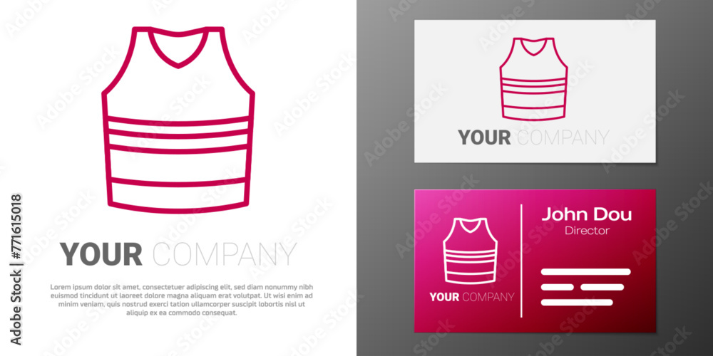 Poster logotype line undershirt icon isolated on white background. logo design template element. vector