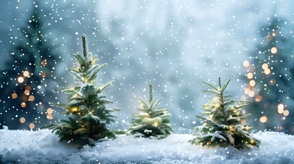 Winter nature Christmas holiday background