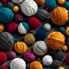 Colorful Array of Yarn Balls