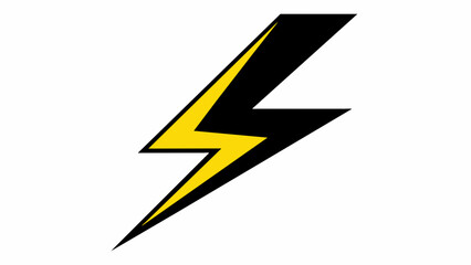 lightning bolt isolated on white background 