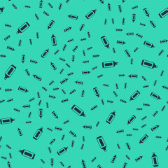 Black Marker pen icon isolated seamless pattern on green background. Vector