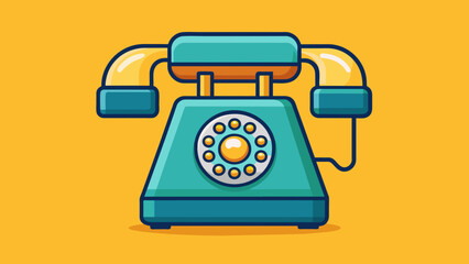 retro phone with radio vector illustration