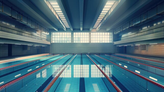 Swimming pool indoor stadium.