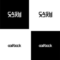 cashback initial letter monogram logo design set