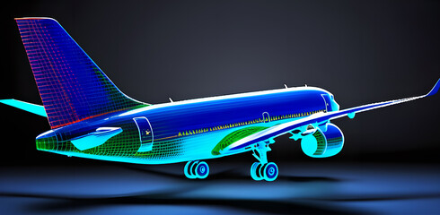 Finite element stress analysis of the aircraft. CFD analysis of airflow through an aircraft.