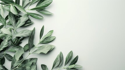  mockup,Green minimalist olive leaves wedding invitation,copy space