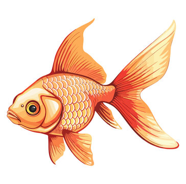 recommend clip art: Aquarium fish Gold Fish, vector illustration