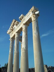 Corinthian Columns, Roman Temple of Apollo in Side Ancient City Antalya Turkey