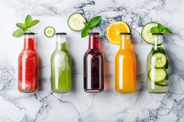 Assorted Bottles Filled With Different Drinks