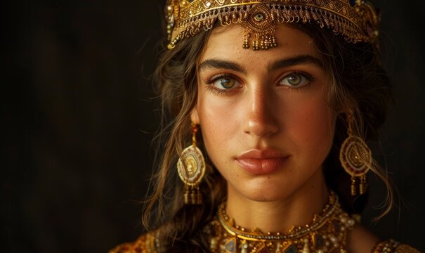 Hadassah the ancient name of Queen Esther a heroine of courage and faith in the Old Testament, Generative AI