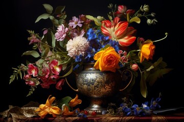 bouquet in a vase, still life