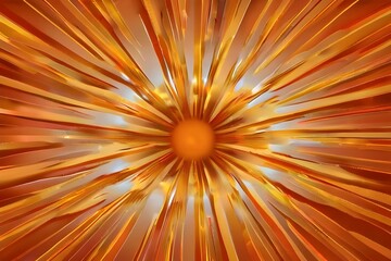 Bright orange wallpaper with a central burst Generative AI