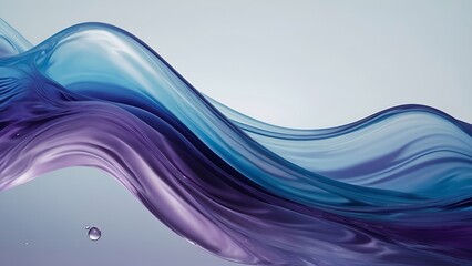 Naklejka premium abstract blue and purple wave flow background
