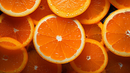 Bright orange citrus with vibrant color - obrazy, fototapety, plakaty