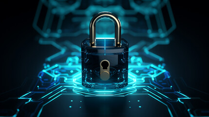 A padlock symbol slowly being unlocked by a hacker s virtual tools - obrazy, fototapety, plakaty