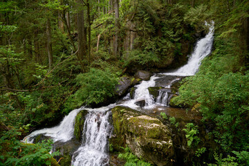 Steelhead Falls in the Forest Mission British Columbia. Water tumbling over Steelhead Falls near...