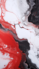 White, black, and red marble background