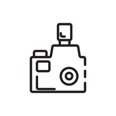 Camera Flash Digital Line Icon