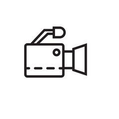 Camera Movie Record Line Icon