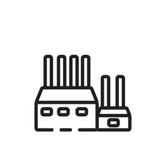 Building Industrial Product Line Icon