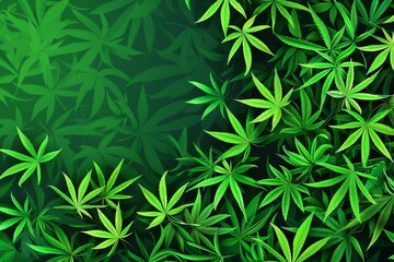 A green cannabis weed plants background. - obrazy, fototapety, plakaty
