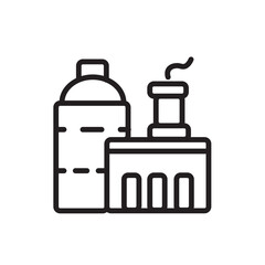 Building Factory Industry Line Icon