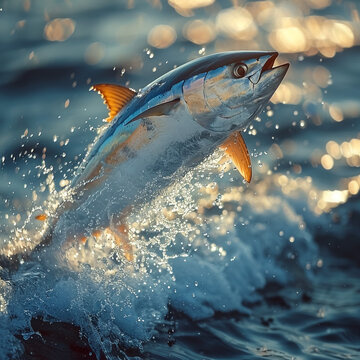 Bluefin tuna Thunnus thynnus saltwater fish in mediterranean [Photo Illustration]