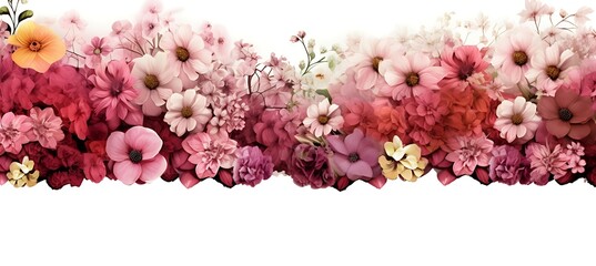 Floral Elegance: Border-Decorated Seamless Background