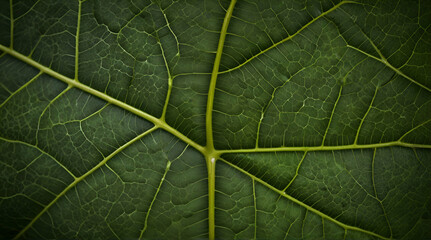 leaf texture leaf background with veins and cells .Generative AI - obrazy, fototapety, plakaty