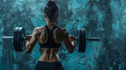 woman lifting weights
