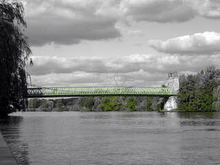Bridge of France EIFFEL architecture with selective colors
