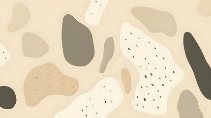 Abstract Shapes and Textures in beige Tones. Artistic Background