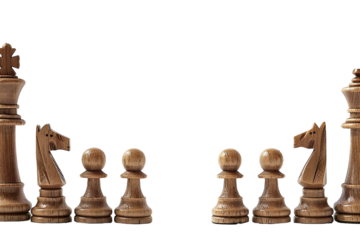 chess pieces on transparent background