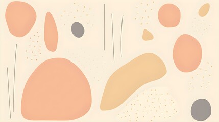 Abstract Shapes and Textures in blush Tones. Artistic Background