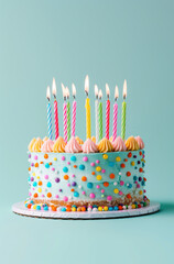 Birthday cake with candles