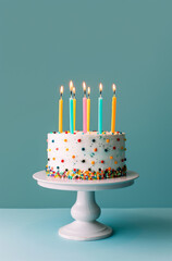 Birthday cake with candles