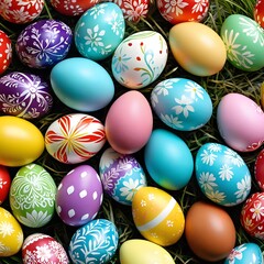 Immerse yourself in the vibrant world of Easter egg artistry, where every egg is a canvas for intricate patterns, delicate floral motifs, and a stunning array of colors. 