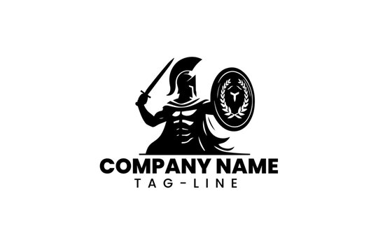 spartan mascot logo icon in black and white ,spartan logo icon in black and white 4