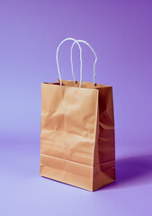 Paper back on purple background