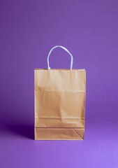 Paper back on purple background