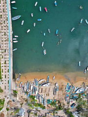 Vertical Cenital View of Paseo del Pescador and Manzanillo Beach Damage