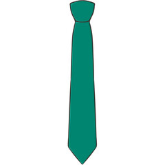 green tie icon cartoon illustration