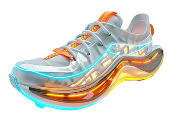 Futuristic Running Shoes Isolated On transparent