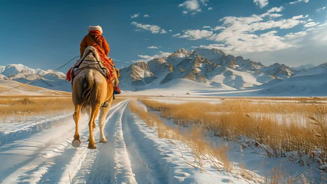 Marco Polo traveled Asia on camel and horse. He was trusted by Kublai Khan, King of China, and he traded with Baghdad.
