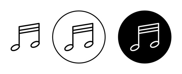 Music icon set. song note vector symbol. - obrazy, fototapety, plakaty