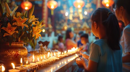 Capture the serene beauty of families paying respects to their ancestors at Ching Ming festival