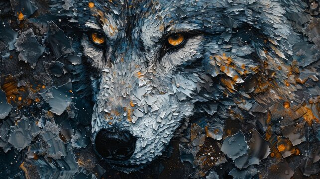 In a haunting mosaic of life, shadows weave through the plotting schemes of Fenrir, where ambition meets downfall. Dark, intricate patterns reveal the beast's cunning in a world of deception.