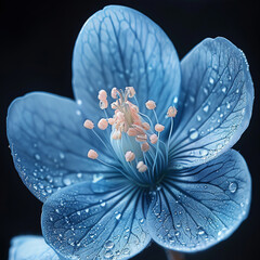 blue flower, AI generated