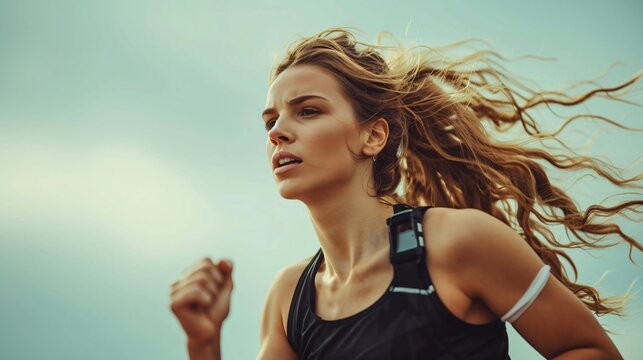 fit person in photo studio