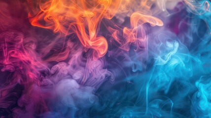Obraz premium Colorful glossy smoke background created with Generative AI